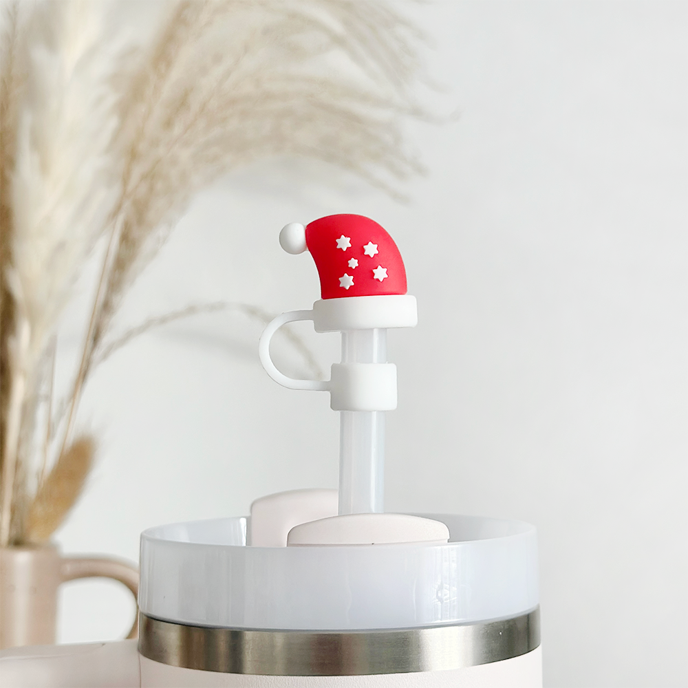 Santa Hat Straw Cover