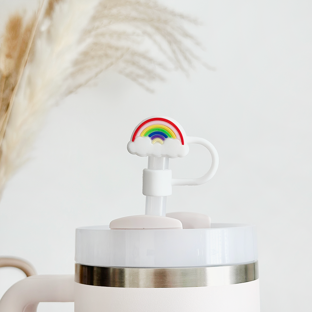 Cute Rainbow Straw Cover