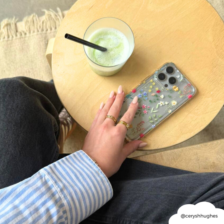 Colourful Wildflower Clear Phone Case