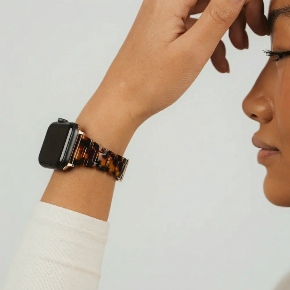Slim Luxe Tortoiseshell Apple Watch Strap