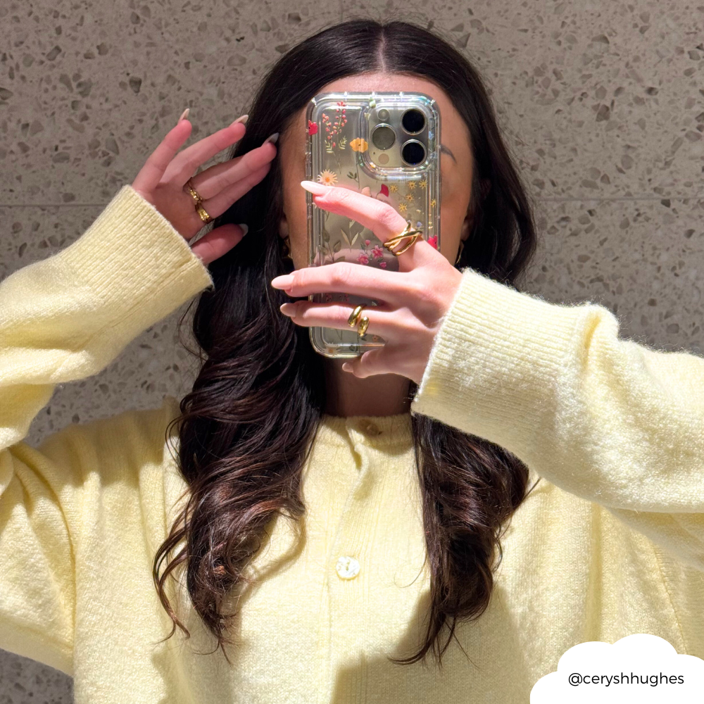 Colourful Wildflower Clear Phone Case