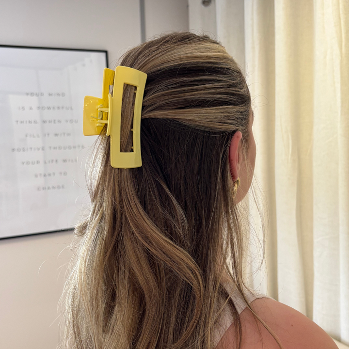Yellow Square Claw Clip