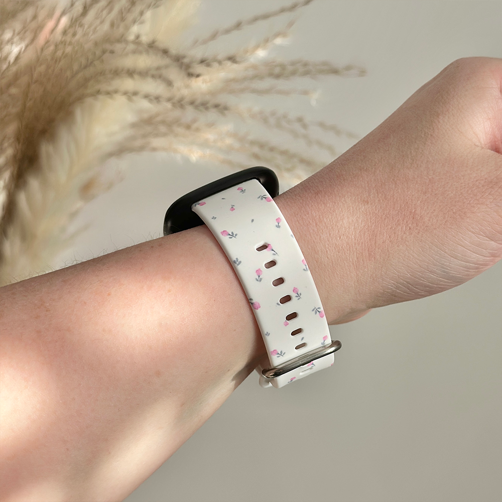 Fitbit Strap - Ditsy Floral White