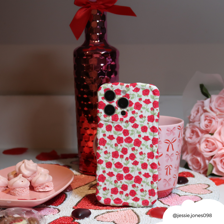 Wavy Phone Case - Buy Me Roses Crimson