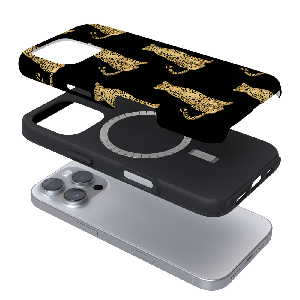 Tough MagSafe® Phone Case - Cheetah on Black