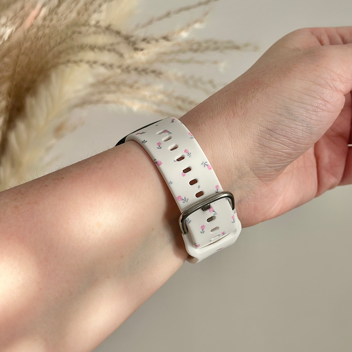 Fitbit Strap - Ditsy Floral White