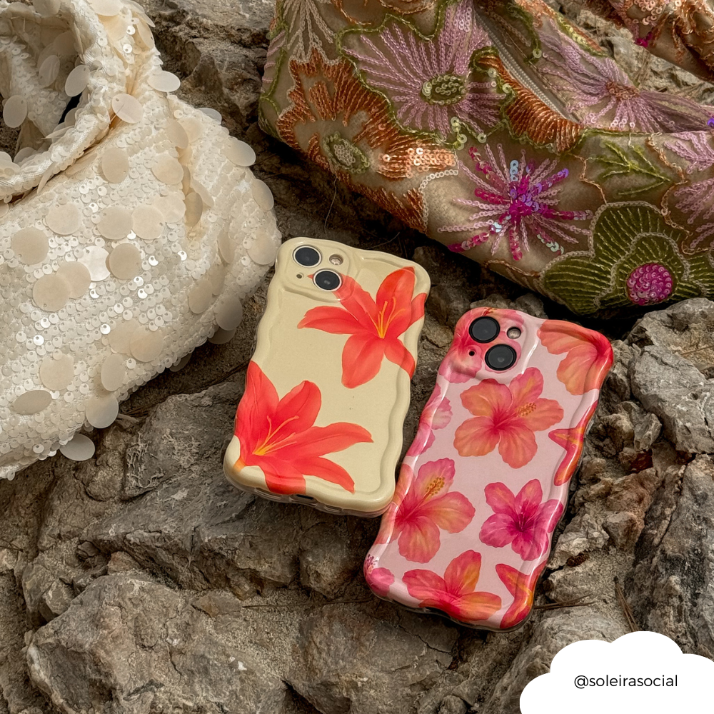 Wavy Phone Case - Island Girl Pink Hibiscus