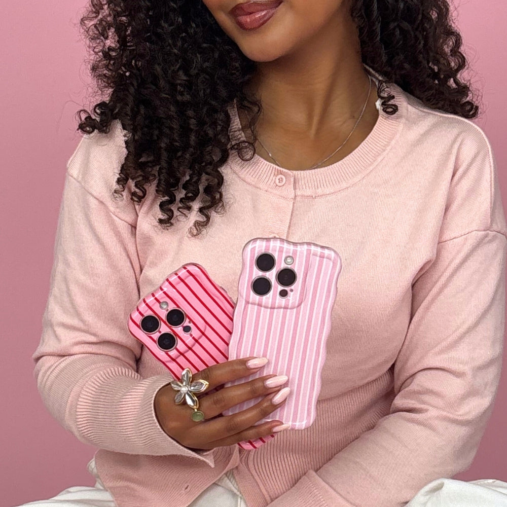 Wavy Phone Case - Powder Stripe