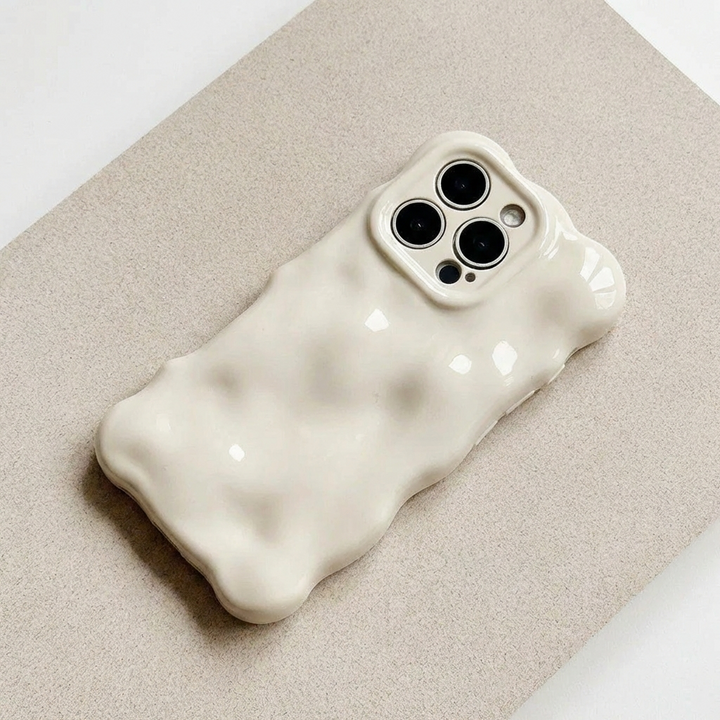 3D Bubble Phone Case - Cloud Dancer
