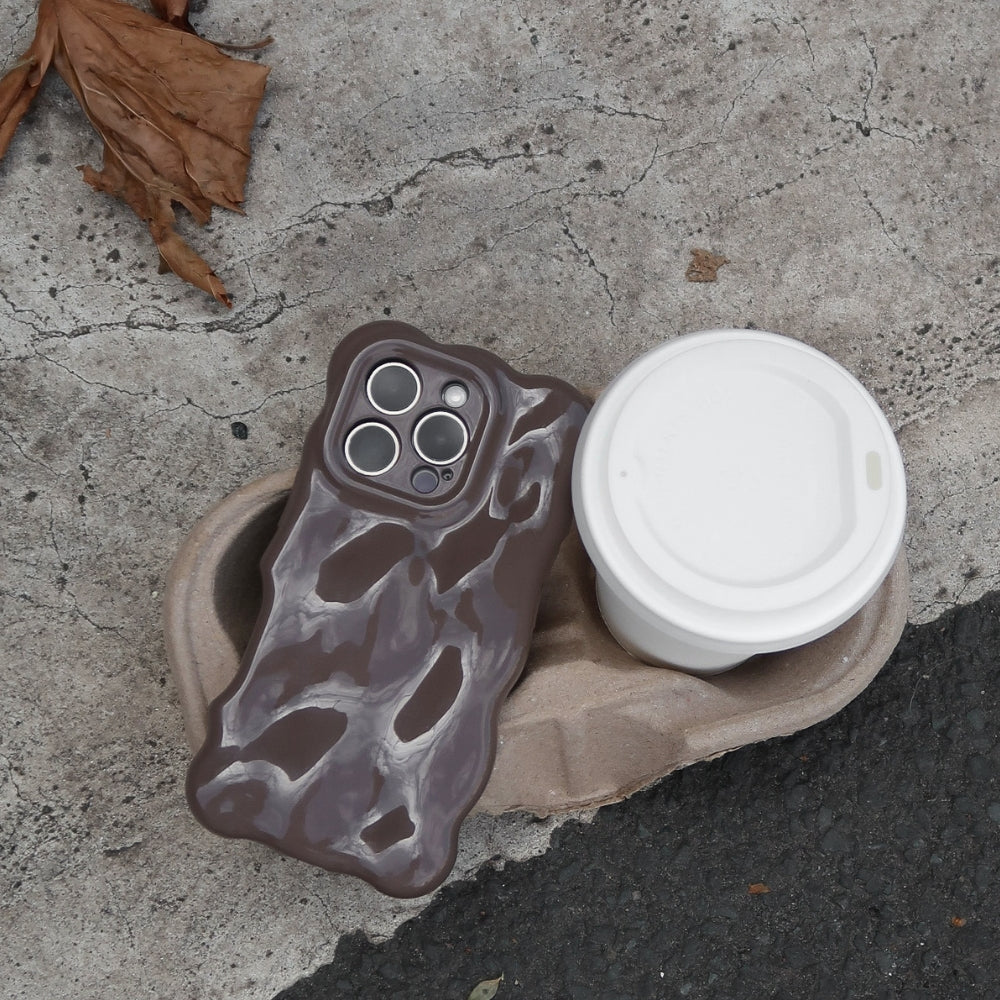3D Bubble Phone Case - Chocolate
