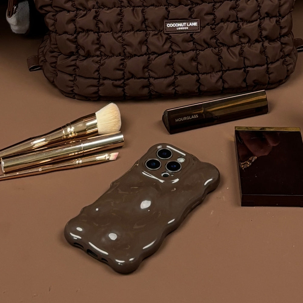3D Bubble Phone Case - Chocolate