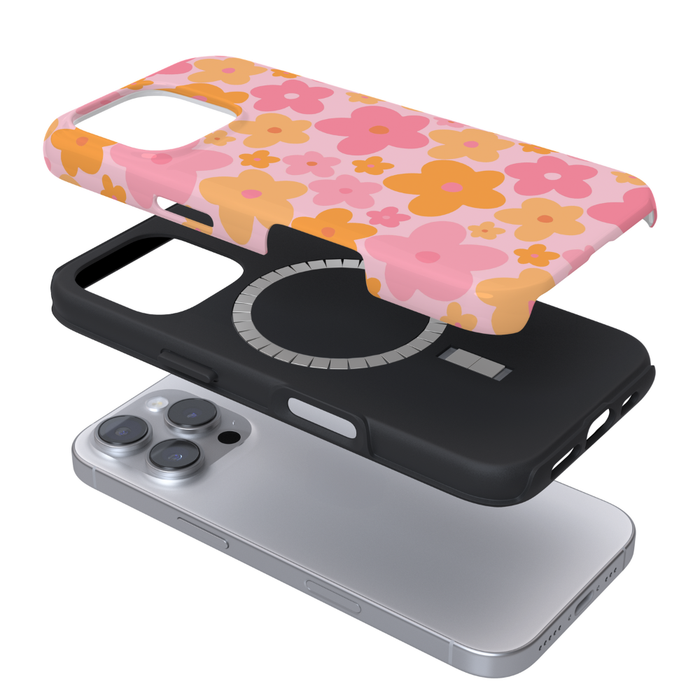 Tough MagSafe® Phone Case - Pink & Orange Bloom