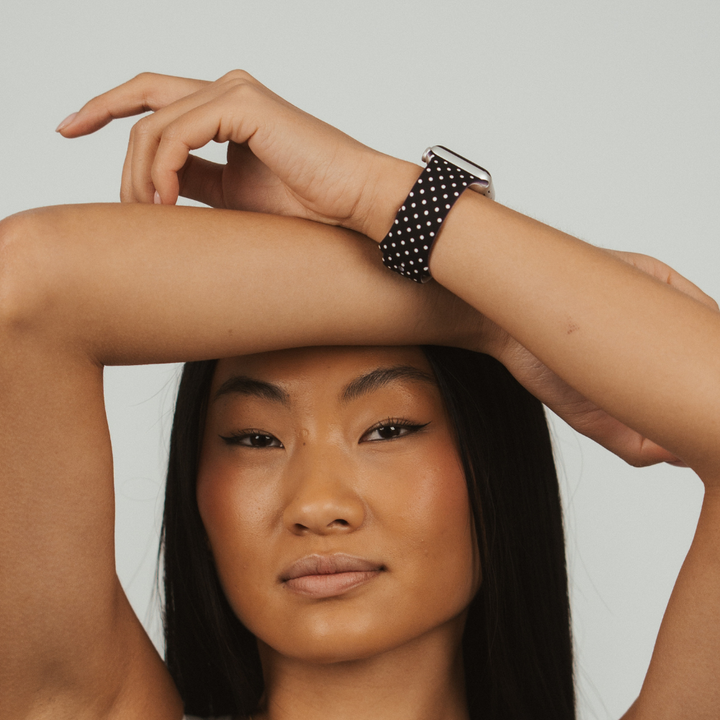 Black Polka Dot Apple Watch Strap