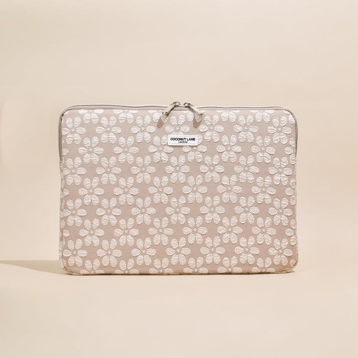 Mocha Flower Laptop Sleeve