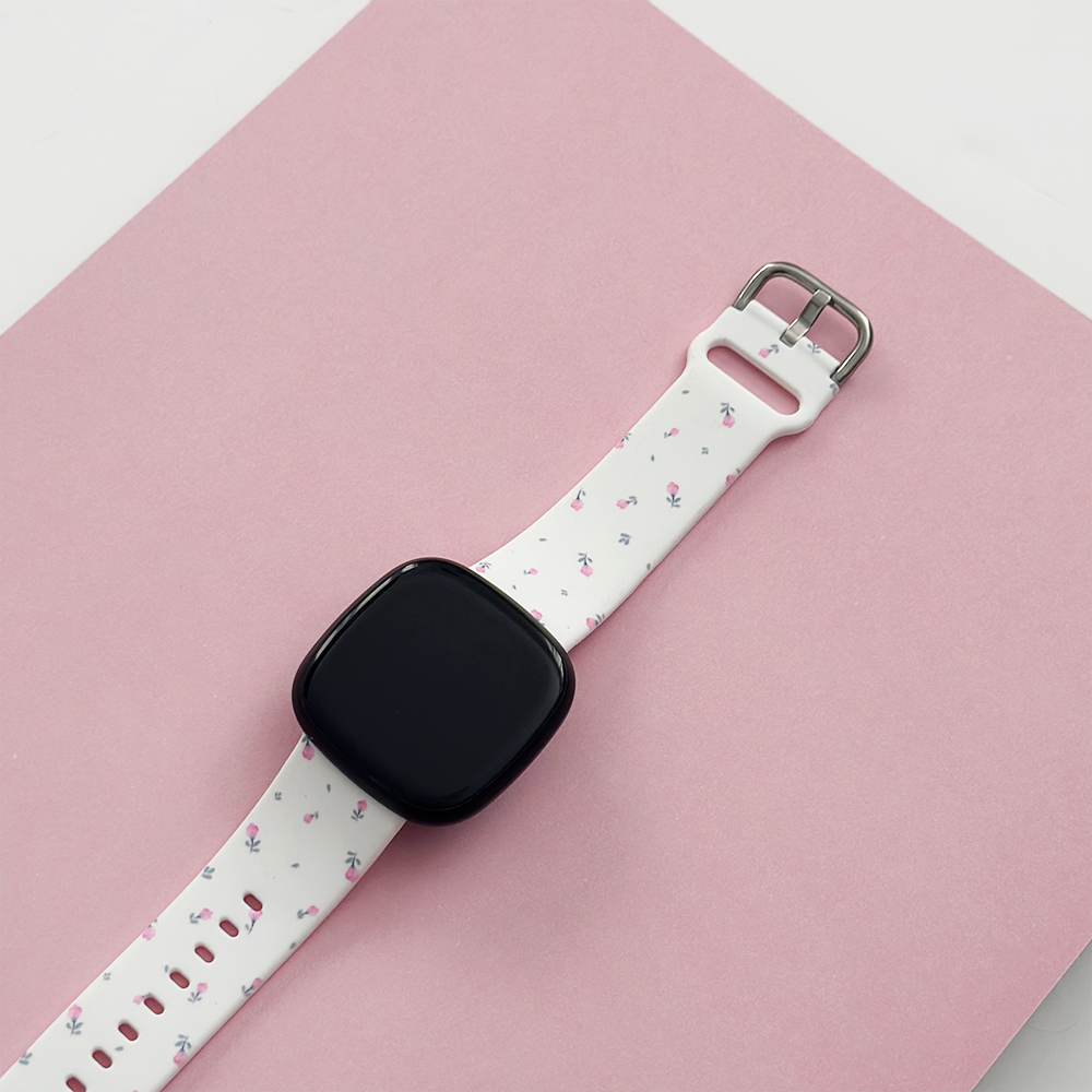 Fitbit Strap - Ditsy Floral White