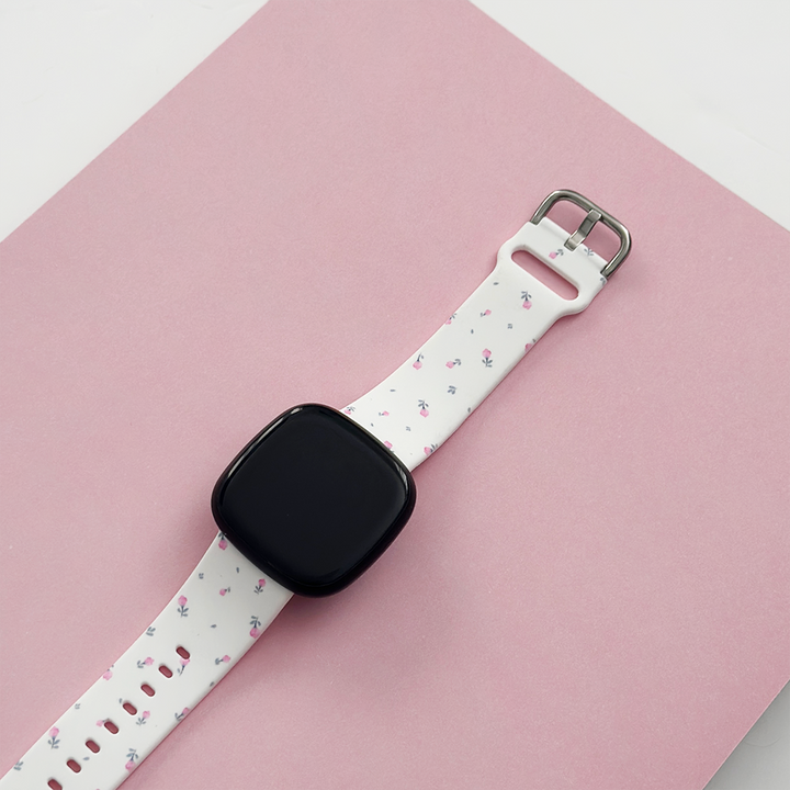 Fitbit Strap - Ditsy Floral White
