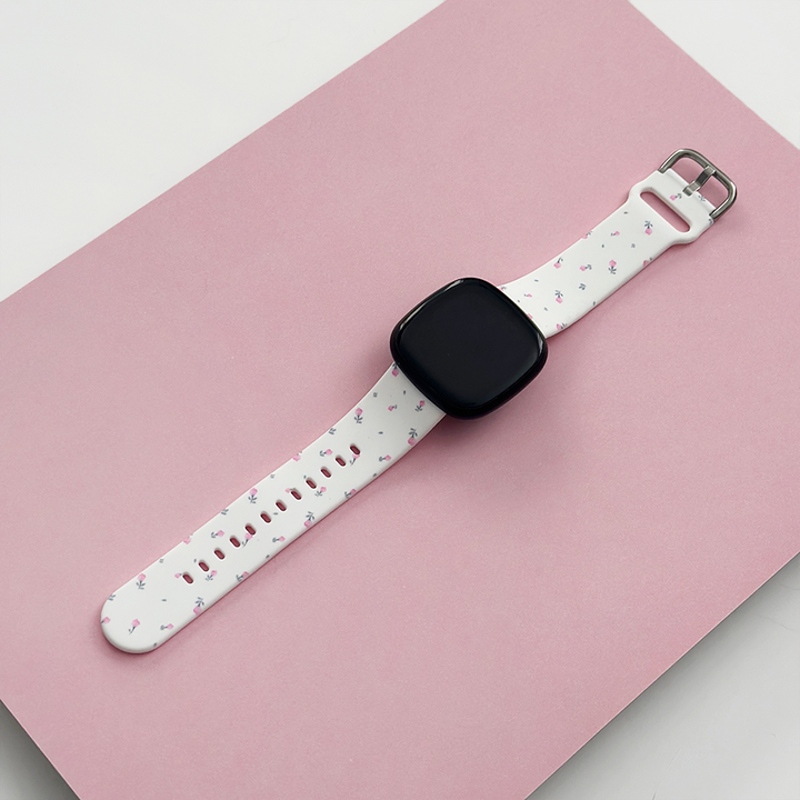 Fitbit Strap - Ditsy Floral White