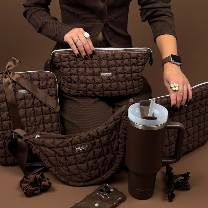 Quilted Chocolate Laptop Sleeve
