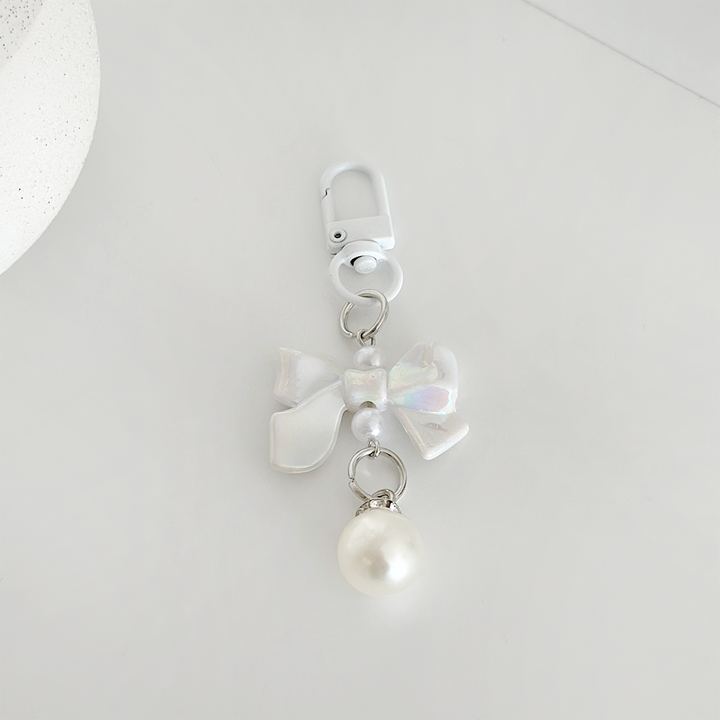 Coquette Bow Keyring - Iridescent