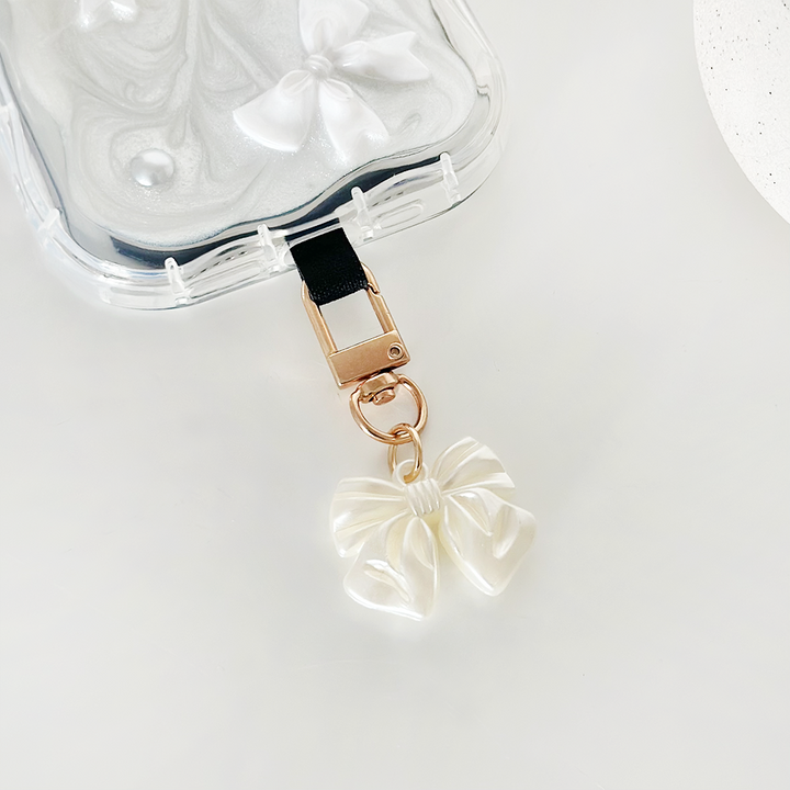 Pearl Bow Phone Keyring Bundle
