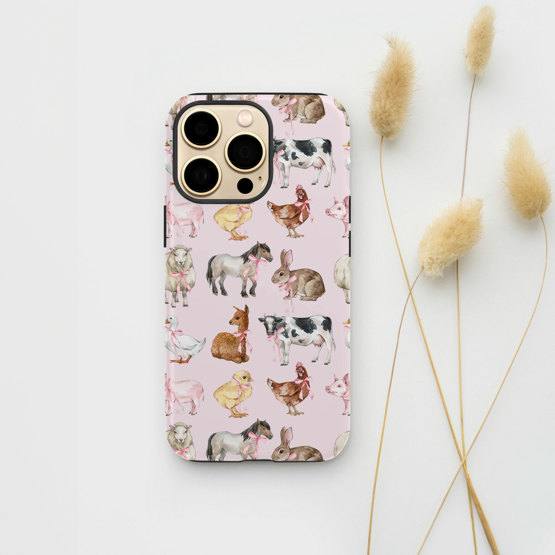 Tough Phone Case - Pink Coquette Farm