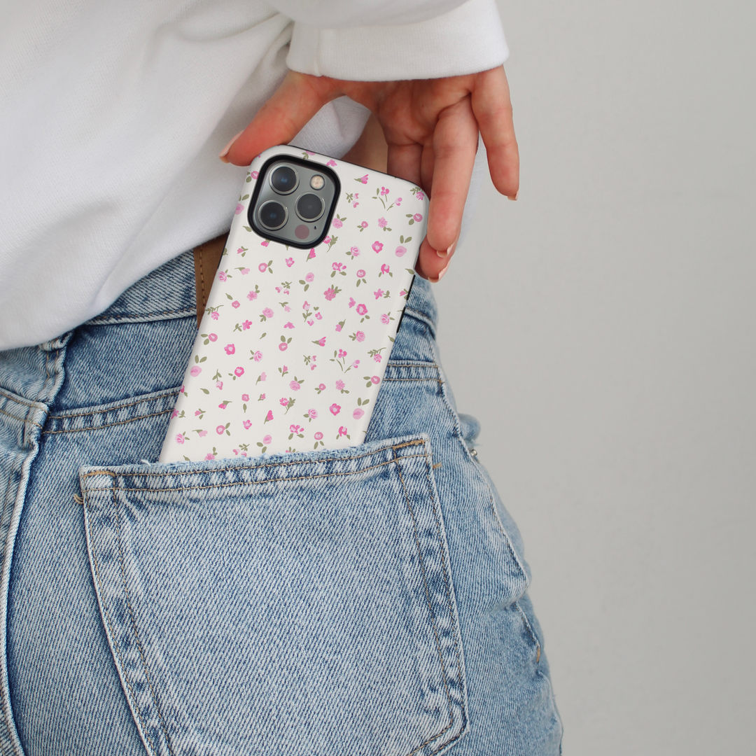 Tough MagSafe® Phone Case - Pink Watercolour Flowers