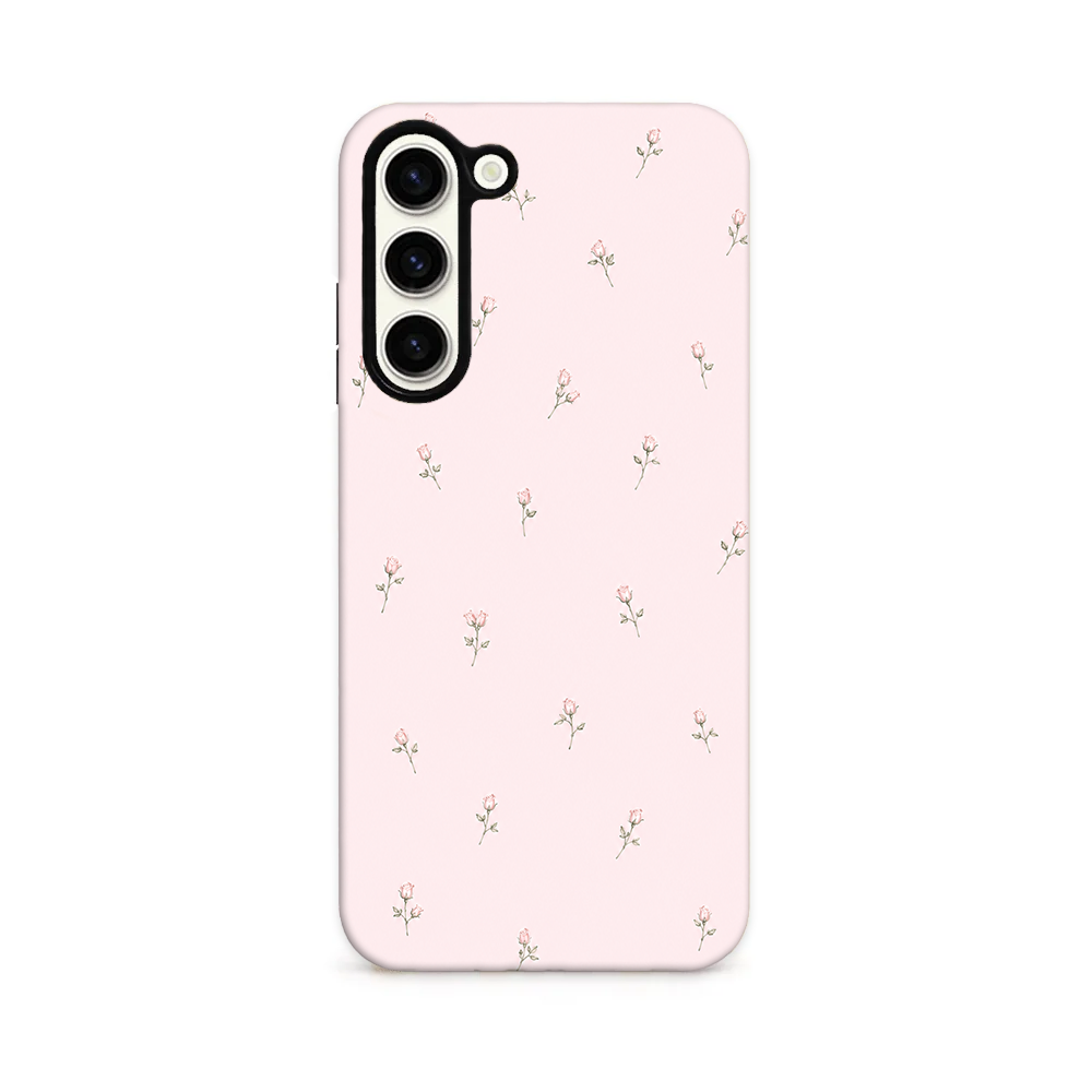Pretty pink floral print.