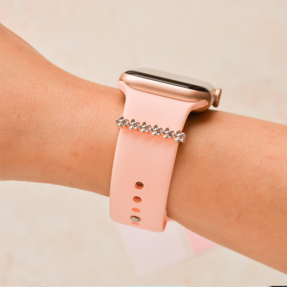 Watch Strap Charm - Rose Gold Flower