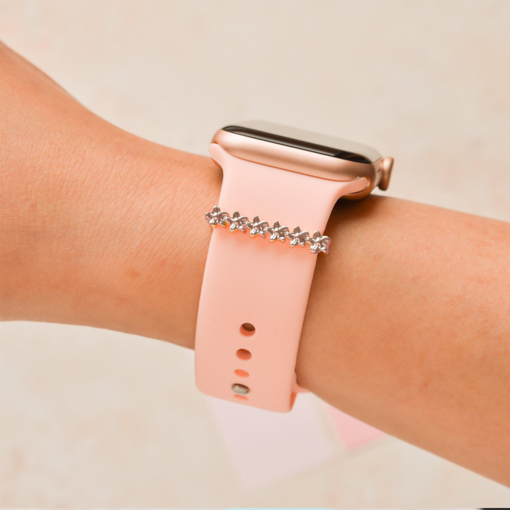 Watch Strap Charm - Rose Gold Flower