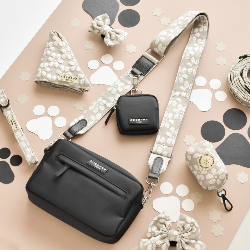 Dog Walking Bag Bundle - Mocha Flower