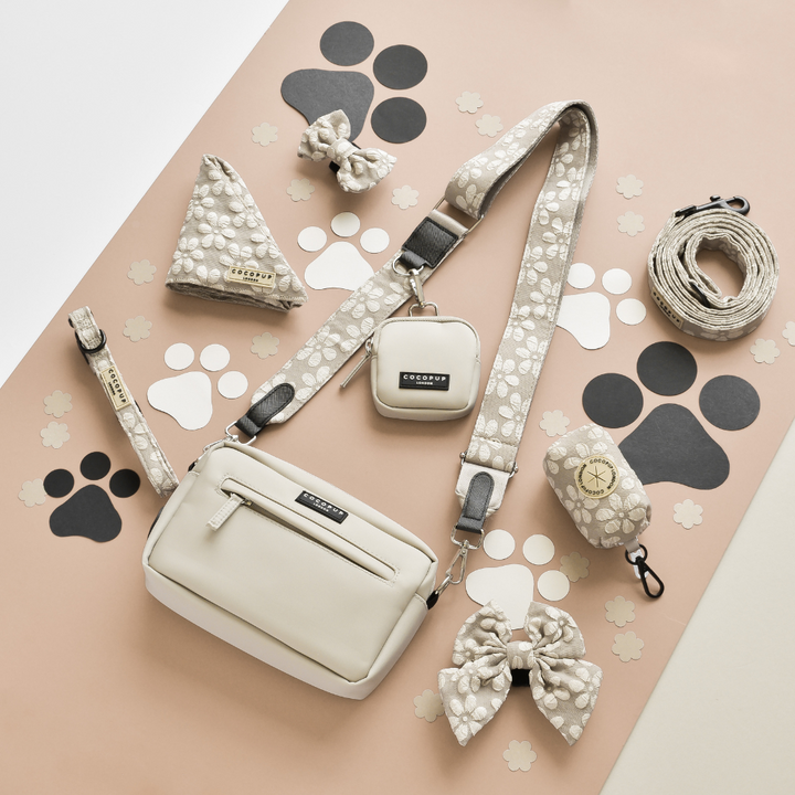 Dog Walking Bag Bundle - Mocha Flower