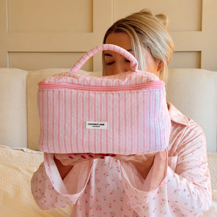 Close up shot of Powder Stripes Vanity Case