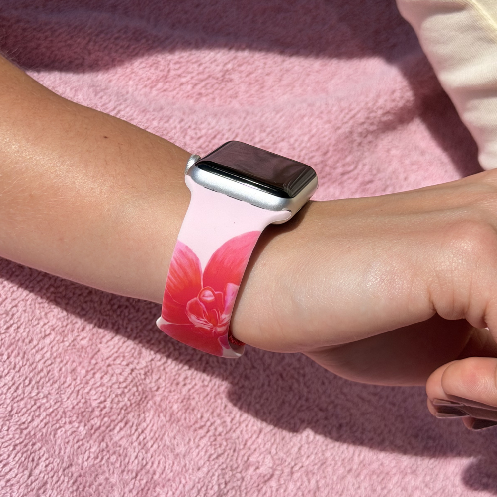 Watch Strap Orchid Sunset on wrist