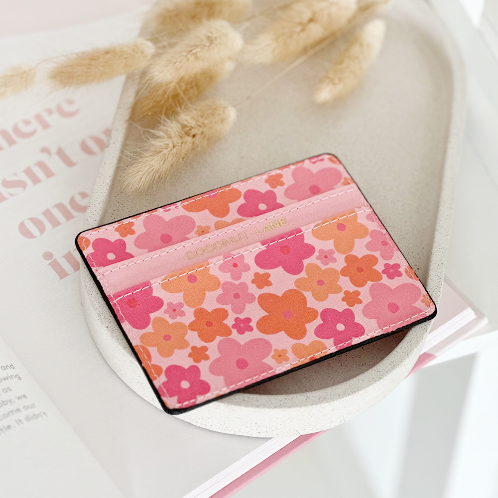 Pink & Orange Bloom Card Holder