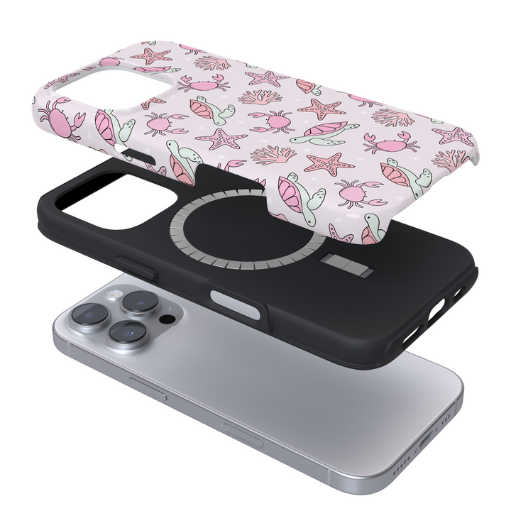 Tough MagSafe® Phone Case - Sea Life Party - Pink