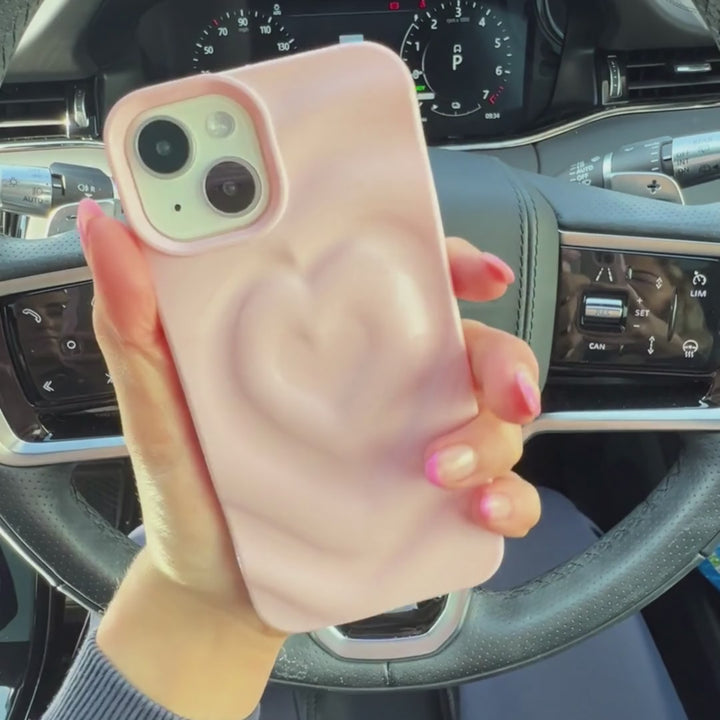 Melting Heart Phone Case - Peony Pink