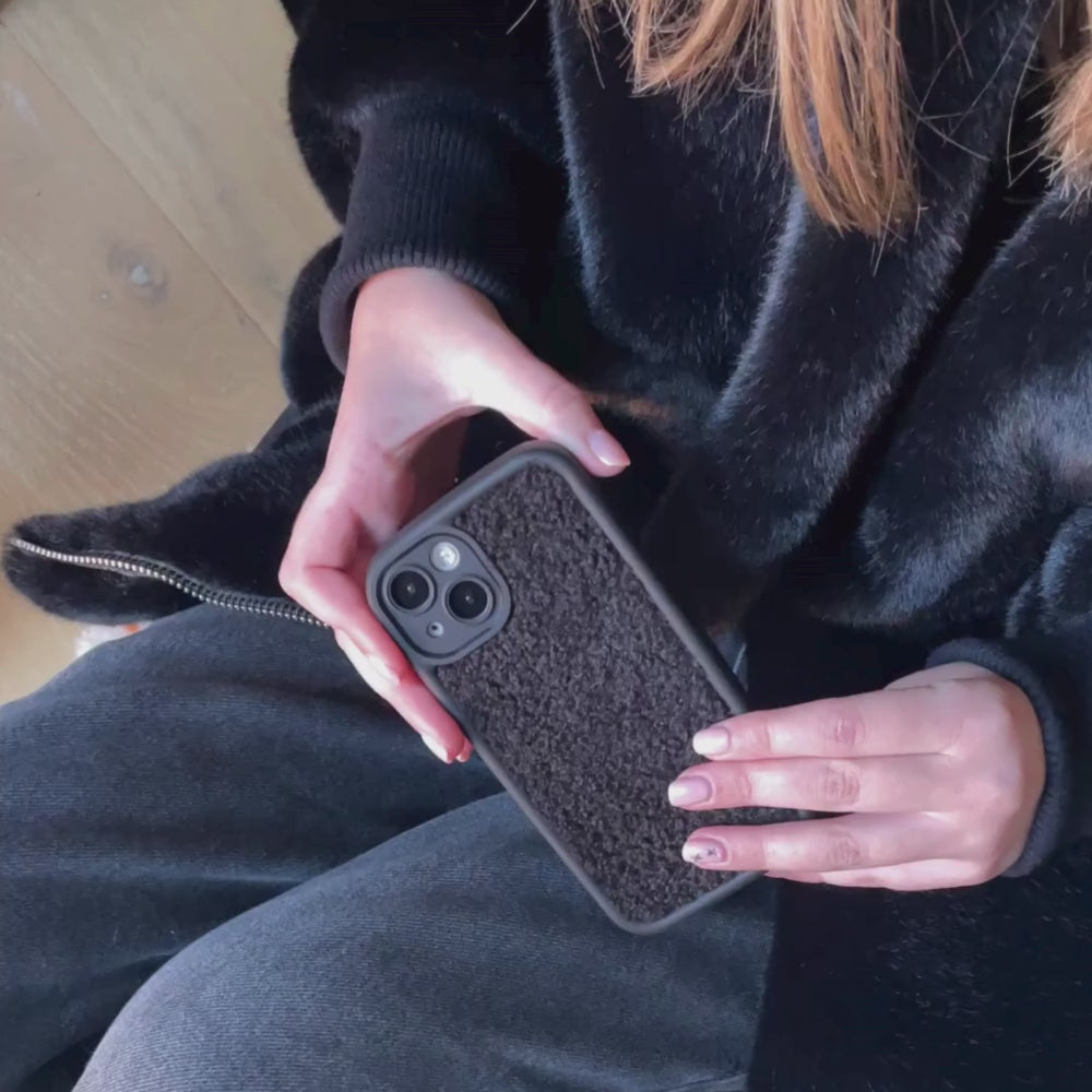 Cosy Teddy Phone Case - Black