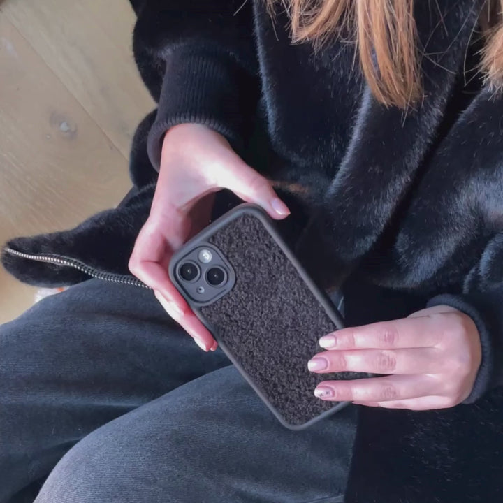 Cosy Teddy Phone Case - Black