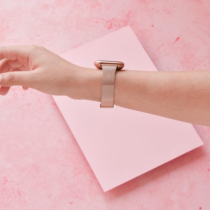 Fitbit Strap - Slim Milanese - Rose Gold