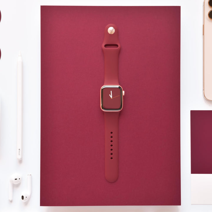 wine-purple-apple-watch-strap-on-gold-apple-watch