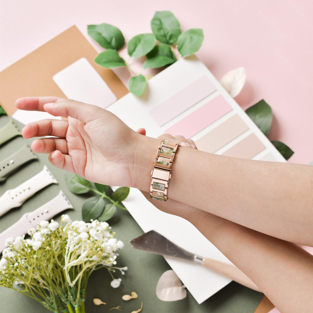 pink-and-green-marble-with-rose-gold-stainless-steel-apple-watch-strap